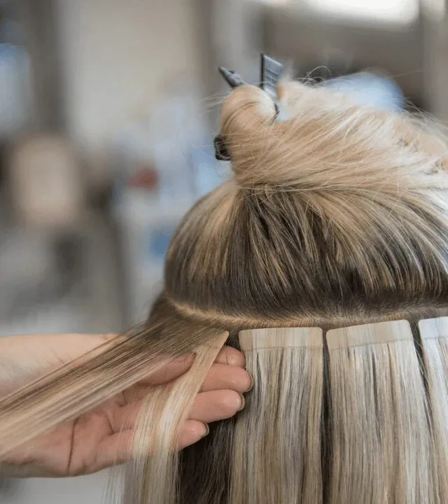 Tape Hair Extensions Service in Hyderabad at B The Best Hair Studio